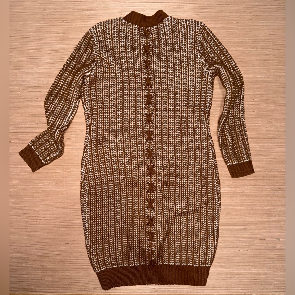 Olive & Oak Brown and Cream Knit Cardigan - Picture 2 of 8